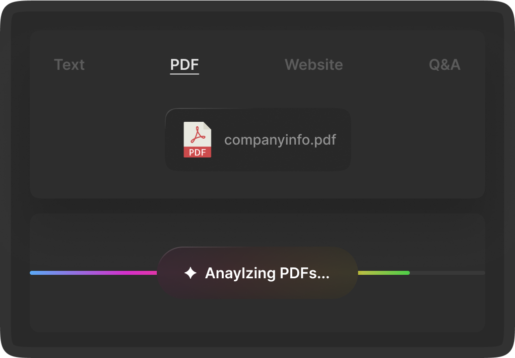 Upload, Analyze, Generate.
